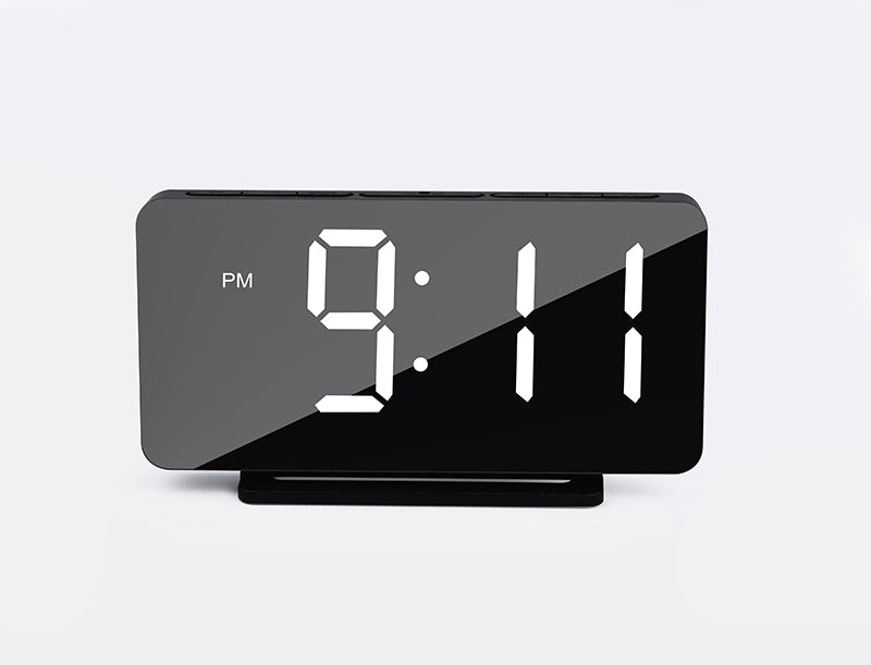 Digital Alarm Clock with Dual Alarms, Adjustable Brightness & Voice Control – 12/24H, USB-C Powered, Battery Backup