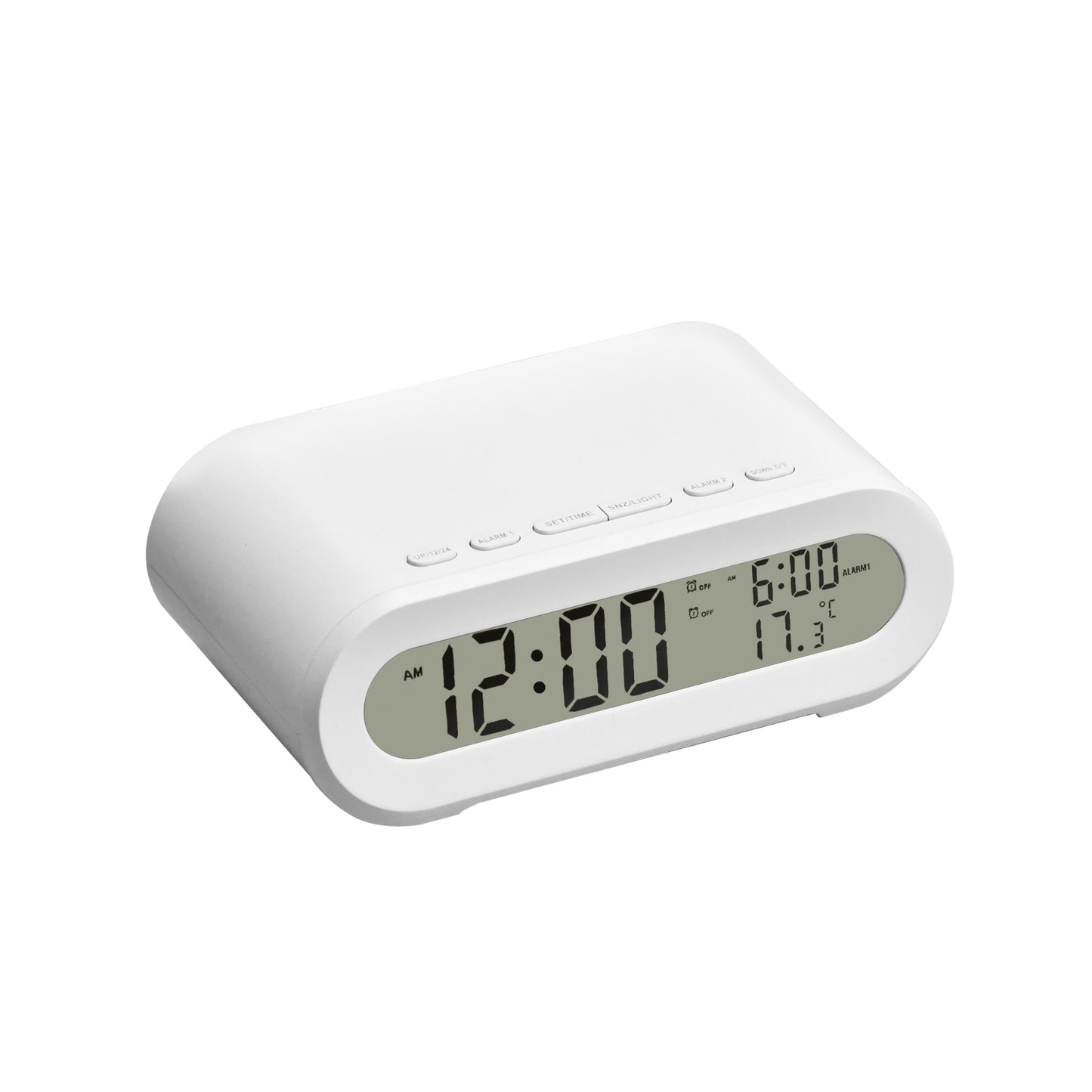 Digital Alarm Clock with FM Radio, USB Charging, Snooze & Night Light – Dual Alarm Sounds, 12/24H, Temperature & Date Display