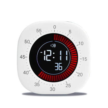 Visual Timer for Kids, Rechargeable Digital Timer with 4 Alarm Modes, 60-Minute Countdown, Silent Mode, ADHD Tools for Classroom, Kitchen, Homeschool, and Study