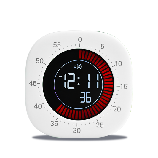 Visual Timer for Kids, Rechargeable Digital Timer with 4 Alarm Modes, 60-Minute Countdown, Silent Mode, ADHD Tools for Classroom, Kitchen, Homeschool, and Study