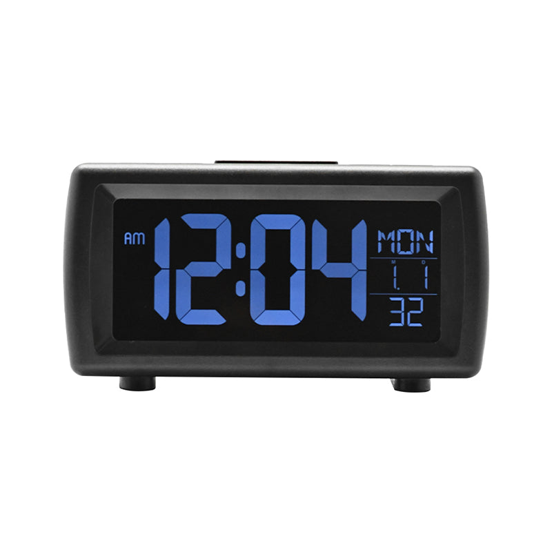 FM Radio Alarm Clock for Bedrooms, Loud Digital Clock for Heavy Sleepers with 7 Color Fonts, USB Charging, Dimmer, Dual Alarm, Snooze, Battery Backup
