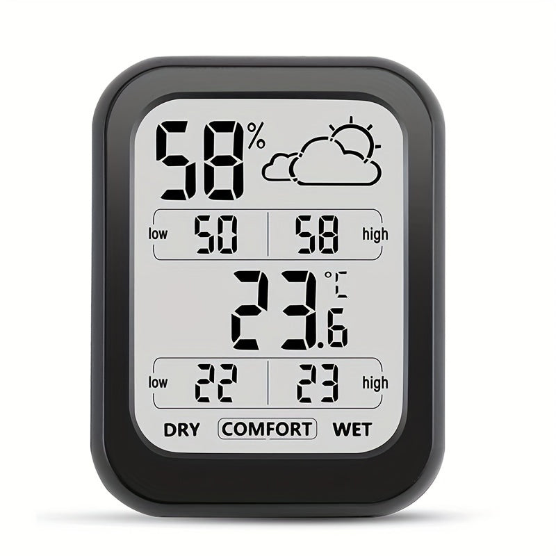 Digital Temperature Humidity Tester, Household Weather Station Thermometer Hygrometer -20℃ to 60℃, 10-99% RH, Reliable Electronic Components, Stable Performance