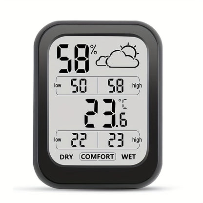 Digital Temperature Humidity Tester, Household Weather Station Thermometer Hygrometer -20℃ to 60℃, 10-99% RH, Reliable Electronic Components, Stable Performance