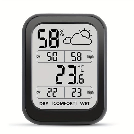 Digital Temperature Humidity Tester, Household Weather Station Thermometer Hygrometer -20℃ to 60℃, 10-99% RH, Reliable Electronic Components, Stable Performance