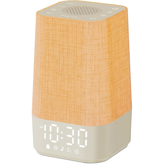 White Noise Machine with Sunrise Alarm Clock, 30 Soothing Sounds, Night Light, Sleep Timer, Adjustable Volume & Brightness – Ideal for Adults, Kids & Babies
