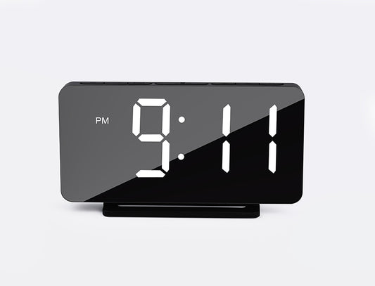 Digital Alarm Clock with Dual Alarms, Adjustable Brightness & Voice Control – 12/24H, USB-C Powered, Battery Backup