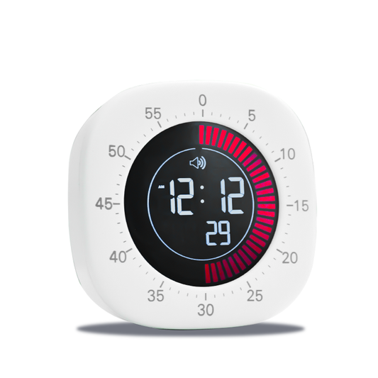 Visual Timer for Kids, Rechargeable Digital Timer with 4 Alarm Modes, 60-Minute Countdown, Silent Mode, ADHD Tools for Classroom, Kitchen, Homeschool, and Study
