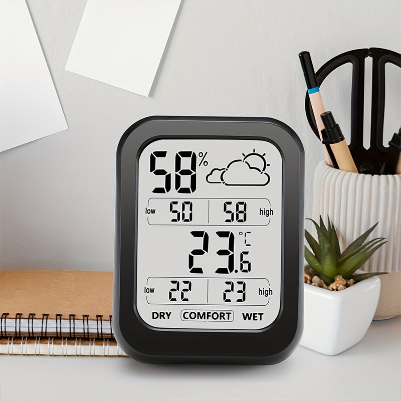 Digital Temperature Humidity Tester, Household Weather Station Thermometer Hygrometer -20℃ to 60℃, 10-99% RH, Reliable Electronic Components, Stable Performance