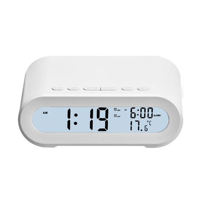 Digital Alarm Clock with FM Radio, USB Charging, Snooze & Night Light – Dual Alarm Sounds, 12/24H, Temperature & Date Display
