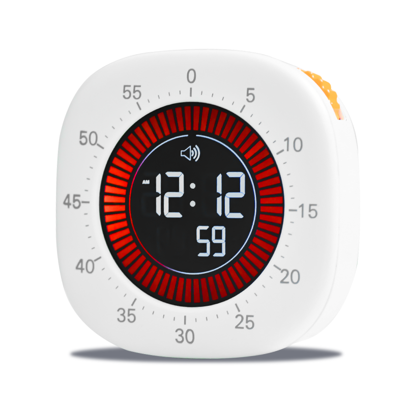 Visual Timer for Kids, Rechargeable Digital Timer with 4 Alarm Modes, 60-Minute Countdown, Silent Mode, ADHD Tools for Classroom, Kitchen, Homeschool, and Study