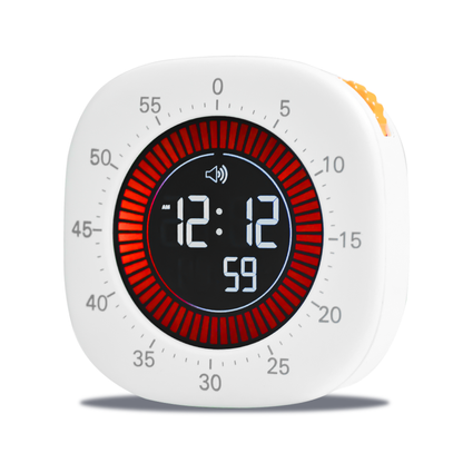 Visual Timer for Kids, Rechargeable Digital Timer with 4 Alarm Modes, 60-Minute Countdown, Silent Mode, ADHD Tools for Classroom, Kitchen, Homeschool, and Study
