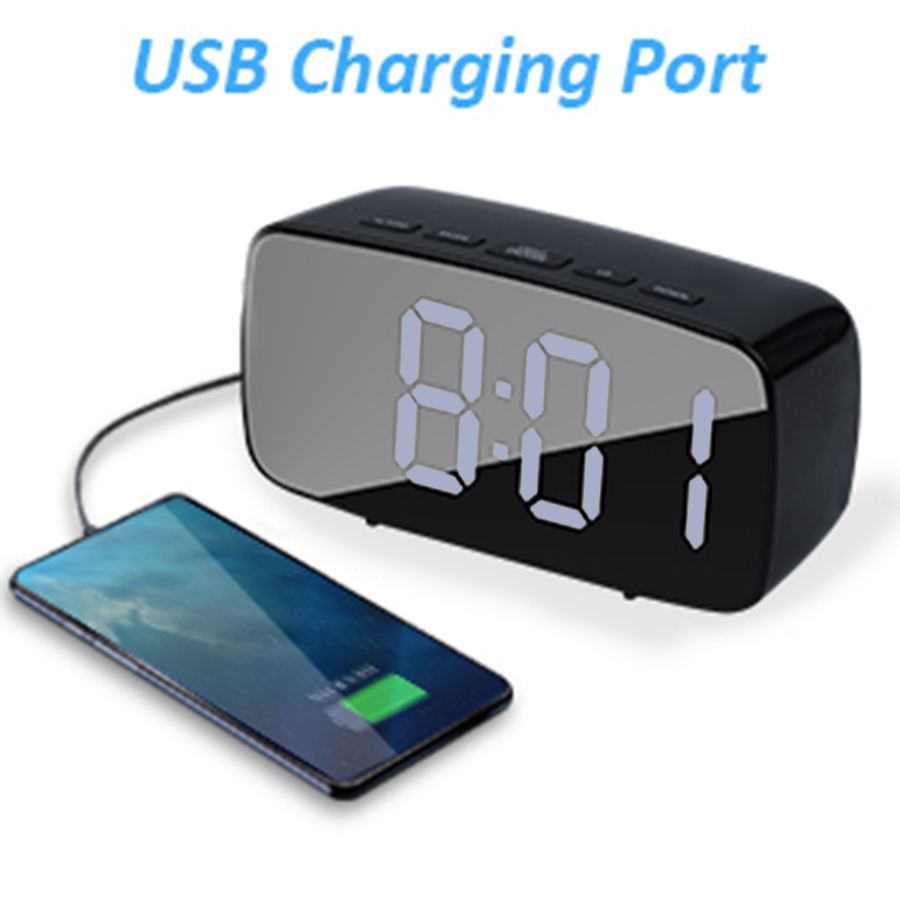 Vibrating Alarm Clock with Bed Shaker, Dual Alarms, Snooze & Night Light – USB Charging, 12/24H, Temperature Display