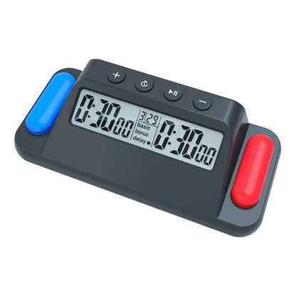 Multifunctional Digital Chess Clock, Professional Timer for Board Games with Basic Time, Plus Time, Second Reading System, Mute Function