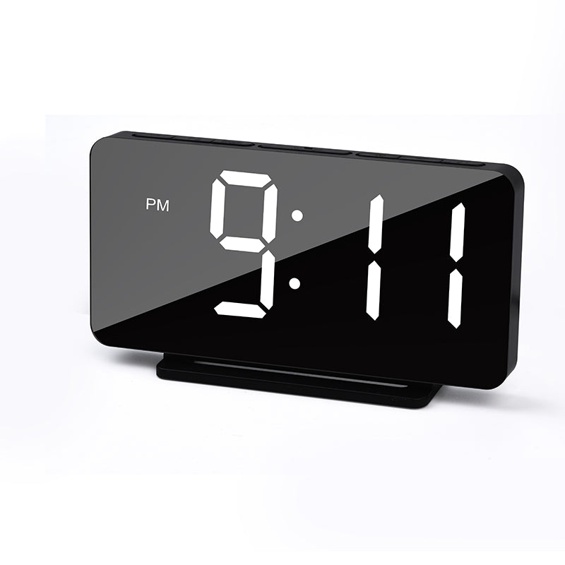 Digital Alarm Clock with Dual Alarms, Adjustable Brightness & Voice Control – 12/24H, USB-C Powered, Battery Backup