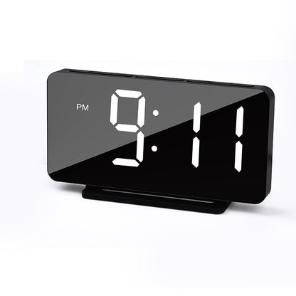 Digital Alarm Clock with Dual Alarms, Adjustable Brightness & Voice Control – 12/24H, USB-C Powered, Battery Backup