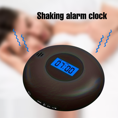 Vibrating Alarm Clock with Bed Shaker, Dual Alarms, Snooze & Night Light – USB Charging, 12/24H, Temperature Display