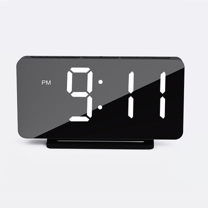 Digital Alarm Clock with Dual Alarms, Adjustable Brightness & Voice Control – 12/24H, USB-C Powered, Battery Backup