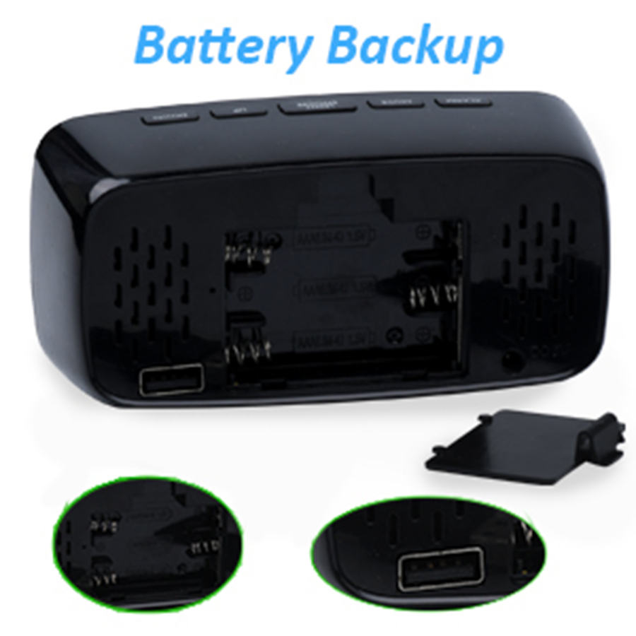 Vibrating Alarm Clock with Bed Shaker, Dual Alarms, Snooze & Night Light – USB Charging, 12/24H, Temperature Display