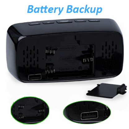 Vibrating Alarm Clock with Bed Shaker, Dual Alarms, Snooze & Night Light – USB Charging, 12/24H, Temperature Display