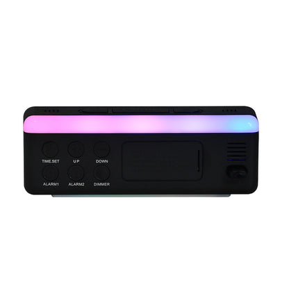 3-in-1 Digital Clock with Time, Date & Temperature Display, Compact Plug-in Alarm Clock for Living Room, Bedroom, Office – 4 Brightness Levels, 3 Volume Settings