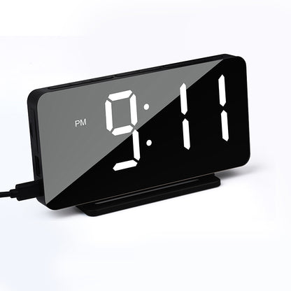 Digital Alarm Clock with Dual Alarms, Adjustable Brightness & Voice Control – 12/24H, USB-C Powered, Battery Backup